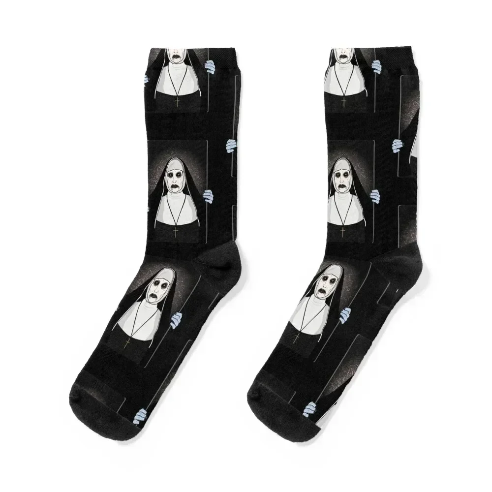 

Horror The Nun Socks Crossfit men cotton high quality Stockings funny sock Socks For Girls Men's