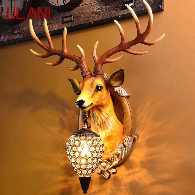 ULANI Contemporary  Antler Wall Lamp Personalized And Creative Living Room Bedroom Hallway Aisle Decoration Light