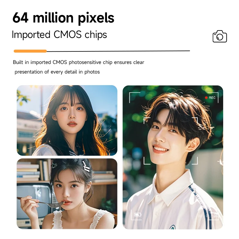 Цифровая камера 4K, 64 МП, 18-кратный зум, автофокус, компактная цифровая камера HD в стиле ретро, 2,8-дюймовый экран для DSLR-фотосъемки, путешествий, видеоблогов