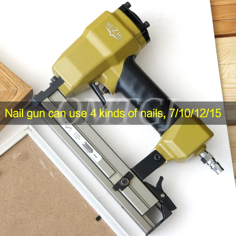 7-10-12-15 Pneumatic V Nailer Power Tool Nail Gun Frame Fixed Line Angle Nailer Pneumatic Nail Angle Gun V-type Nail Gun 6mm