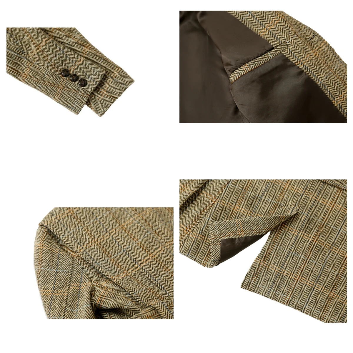 Men\'s Tweed Norfolk Jacket Safari Style Vintage England Suit