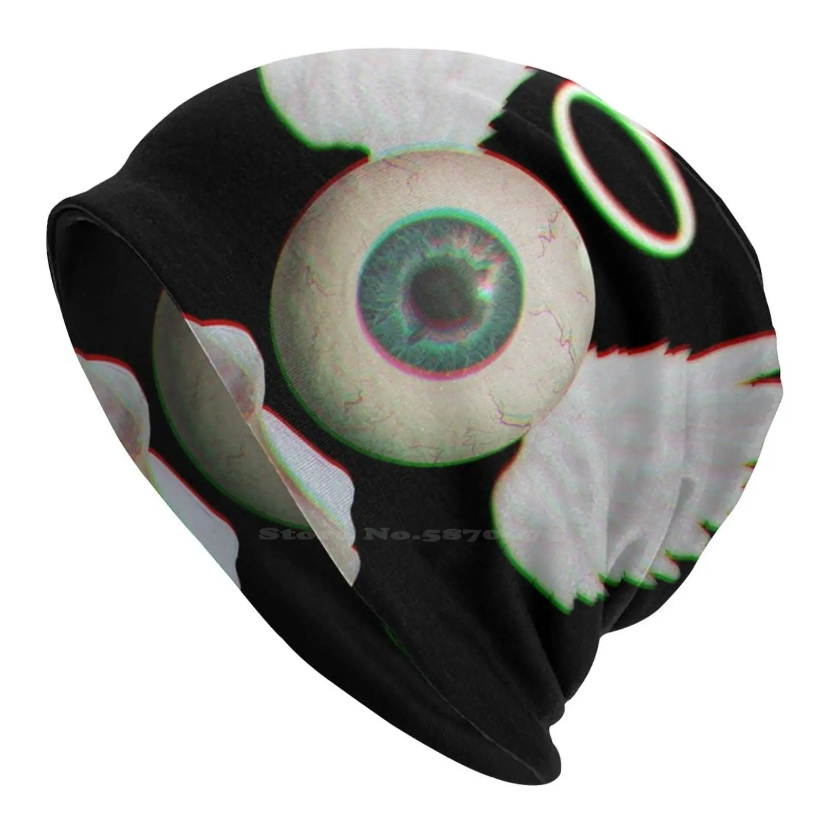 Girl Eyeball Angel Dreamcore Weirdcore Aesthetics Knitted Hat Warm Beanie Outdoor Caps Traumacore Nostalgiacore Oddcore