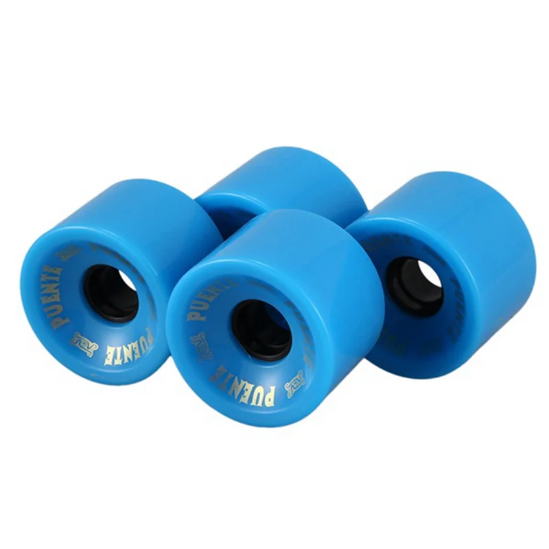 Puente 4pcs cruiser skateboard räder pu räder long board cruiser räder mit ABCE-9 lagern, blau