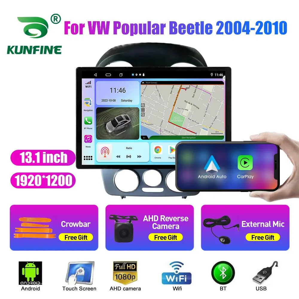 13.1 inch Car Radio For VW Popular Beetle 2004-2010 Car DVD GPS Navigation Stereo Carplay 2 Din Central Multimedia Android Auto