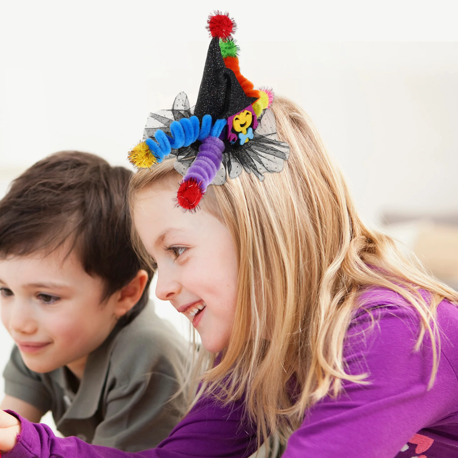 

Mini Witch Hat Hair Clip Halloween Hairpin for Girls Lightweight Colorful Halloween Hair Accessory Party Cosplay Supplies