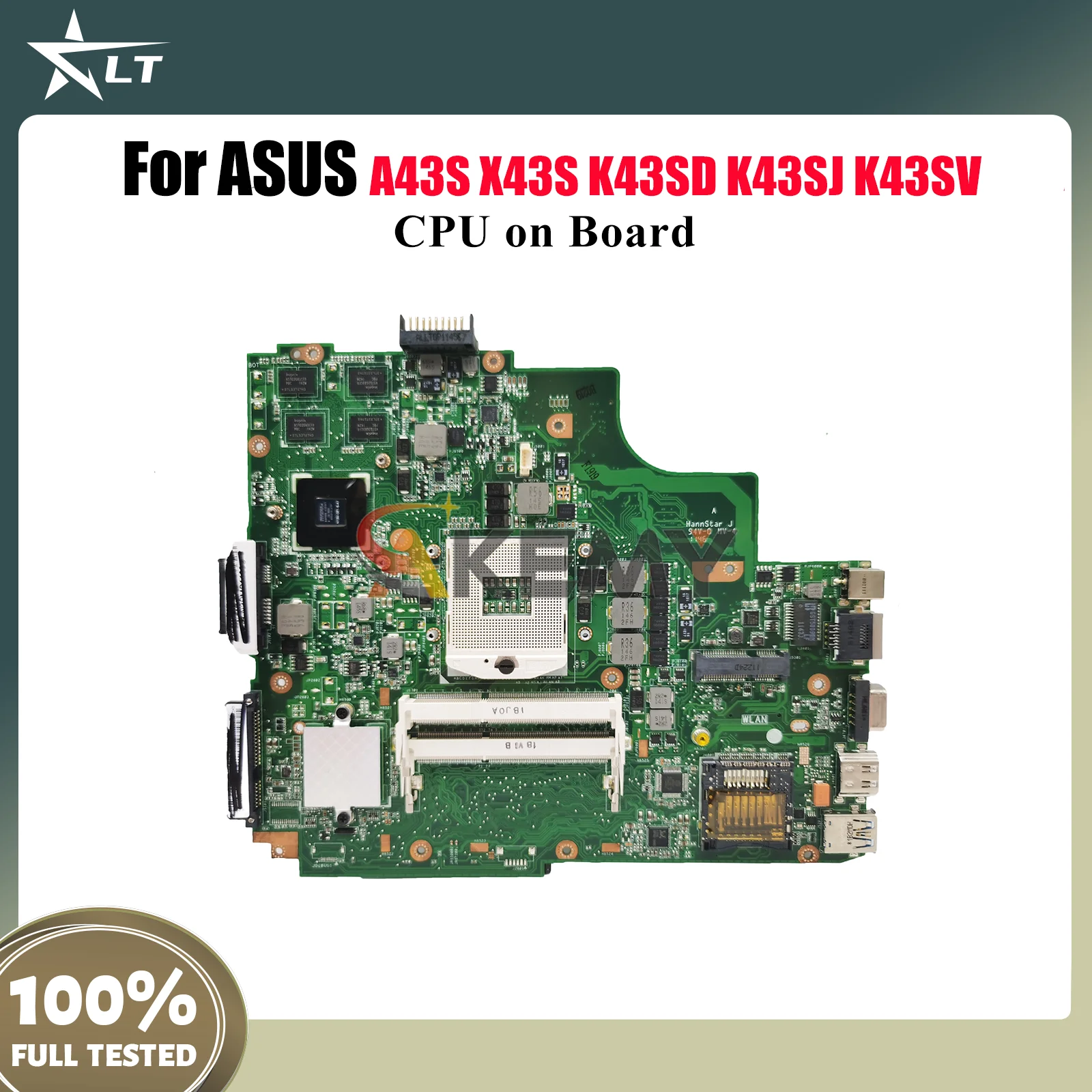 

K43SD Материнская плата для ноутбука ASUS K43SJ A43S X43S K43SM K43SD K43S K43SV Материнская плата для ноутбука с процессором tests ОК быстрая доставка stk