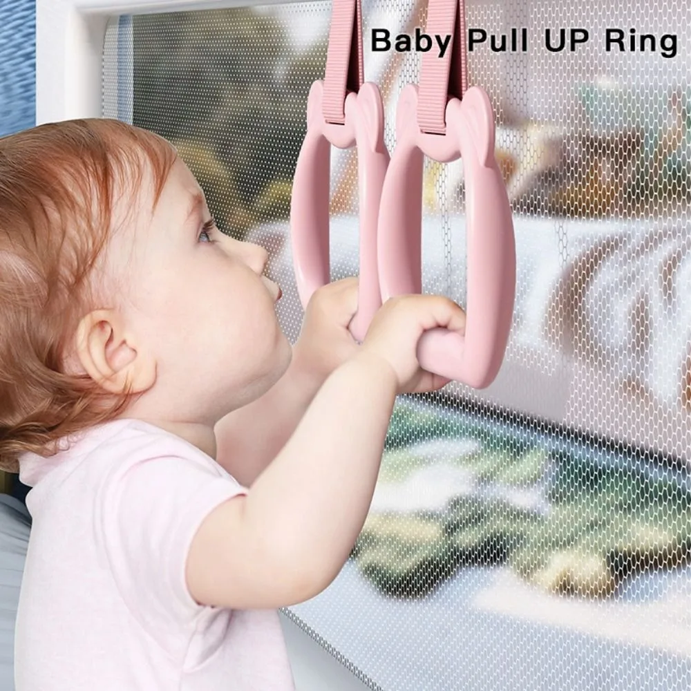 

Stroller Toy Ring Baby Pull Ring Hanging Ring Bed Accessories Standing Assistance Ring Plastic Solid Color Baby Crib Hooks