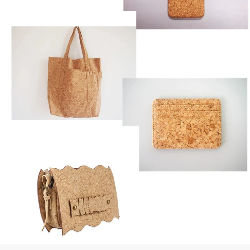 100x138cm Vintage Soft Cork Synthetic Leather Fabric For Garment Handbags Handmade Floral PU Leather