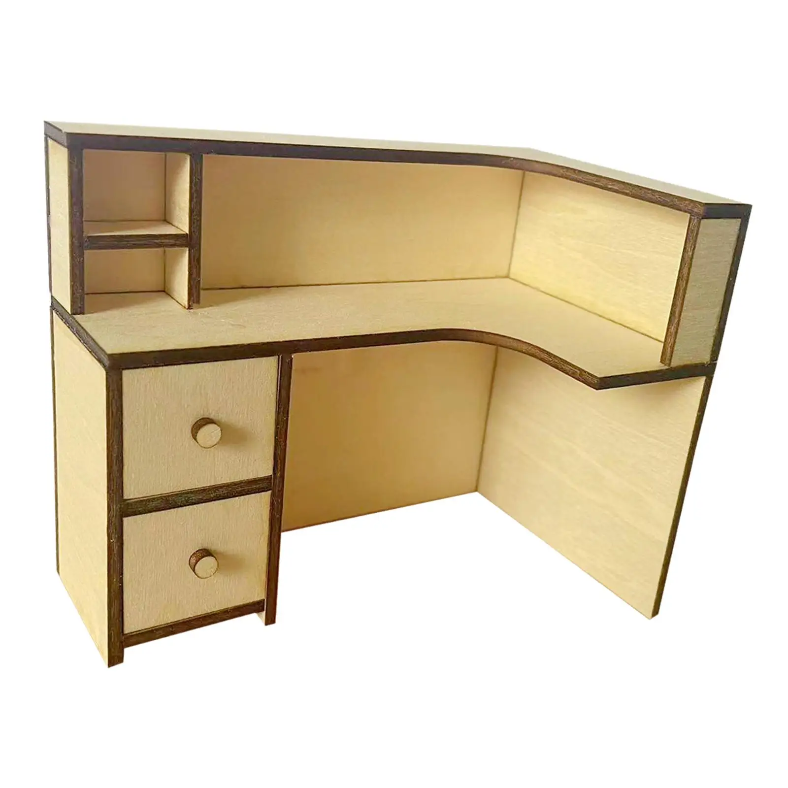 1/12 Dollhouse Mini Bookcase DIY Scene Accessories Pretend Play Furniture