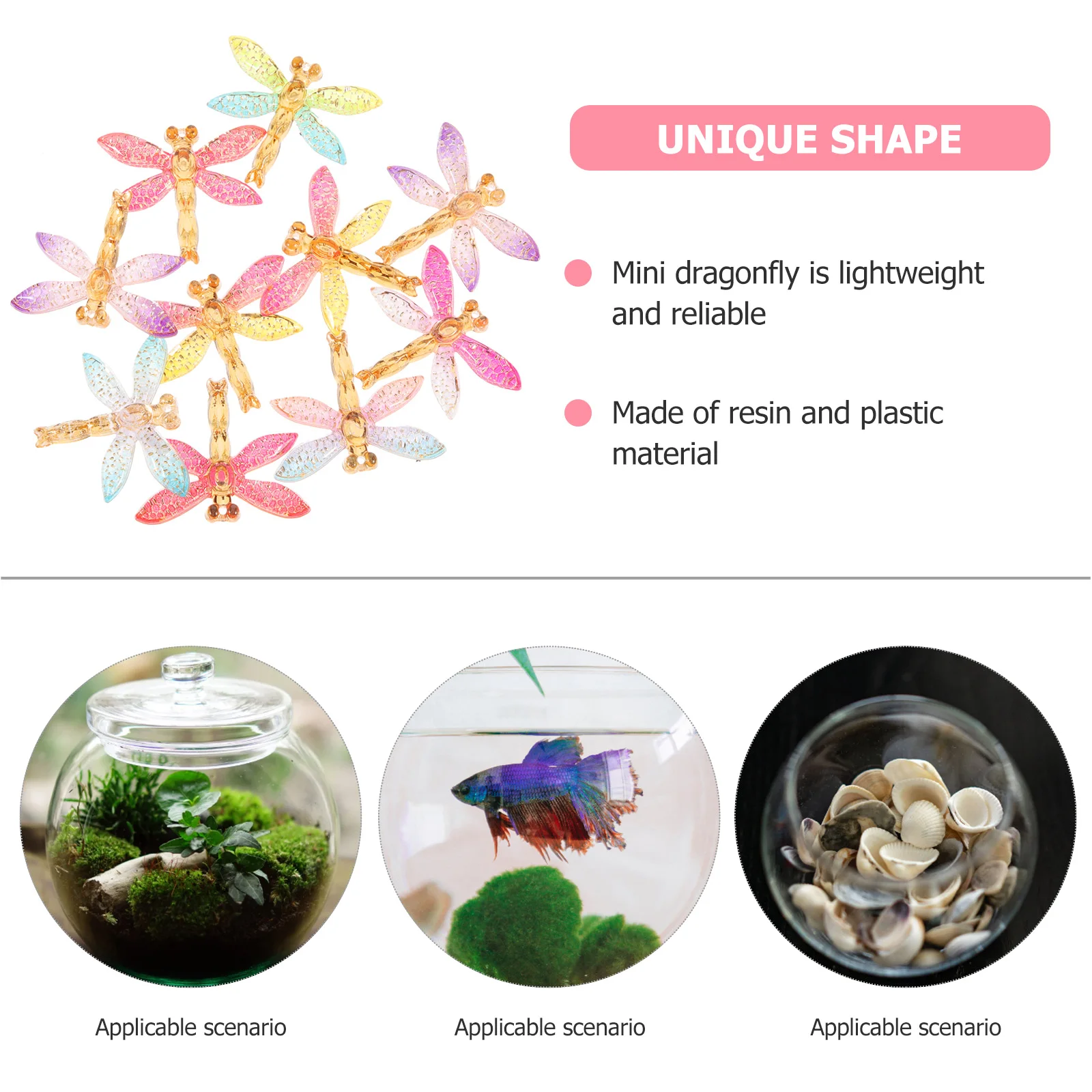 

10pcs Tiny Dragonfly Resin Charms Miniature Garden Decor Mini Dragonfly For Crafts Bulk Resin Embellishments Mini Figurines