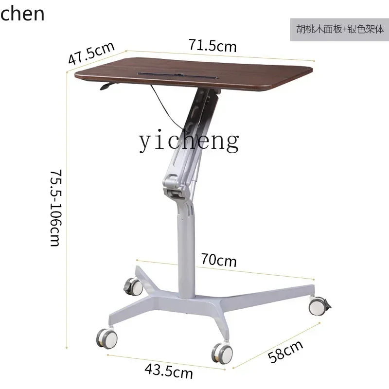 ZMLLecture Table  Lifting Mobile Standing Office Computer Desk Lecture Table Training Conference Lifting Table
