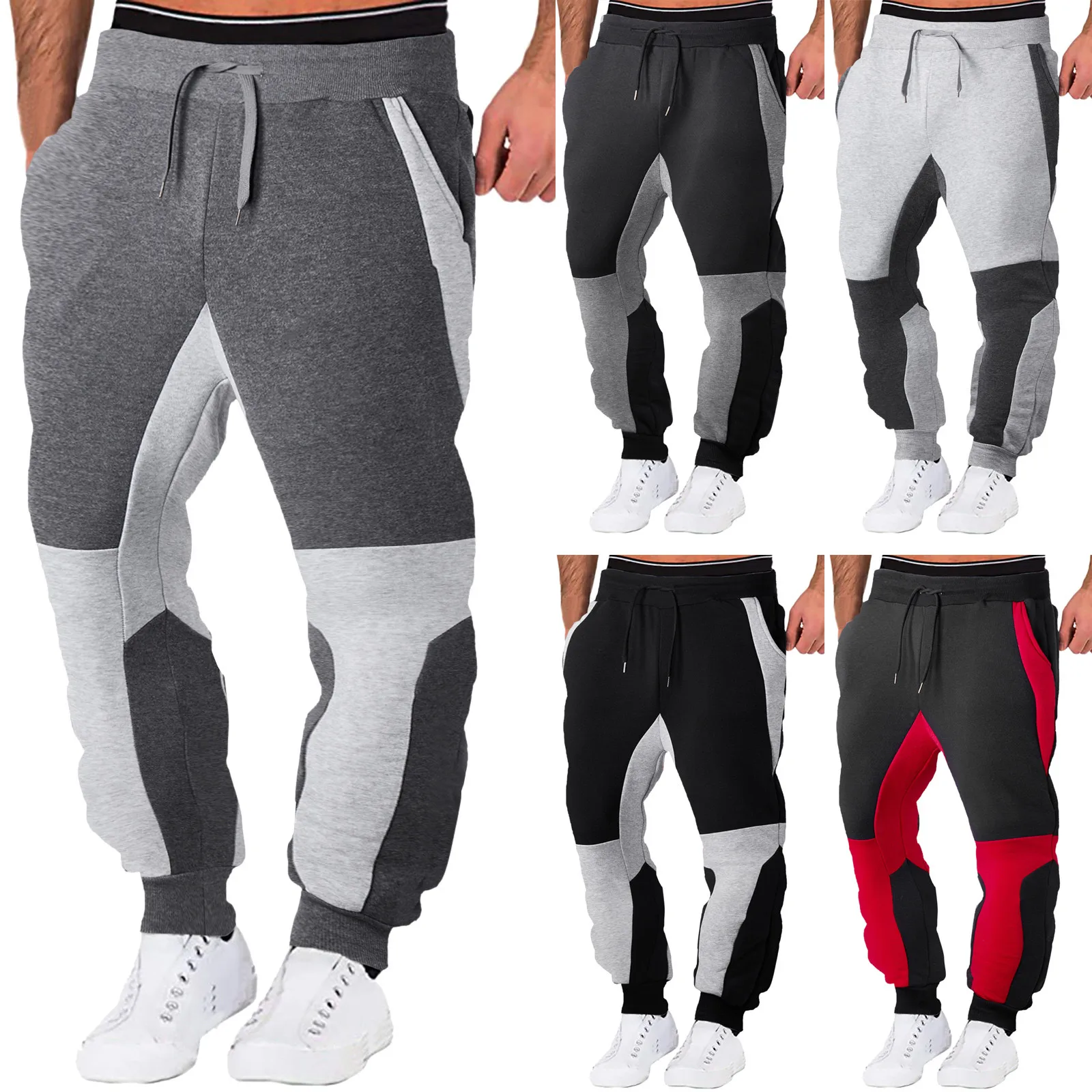 Nieuwe Heren Lente Herfst Casual Kleur Bijpassende Broek Koreaanse Stijl Kleding Mode Sport Fitness Broek Wandelen Gym Hardloopbroek