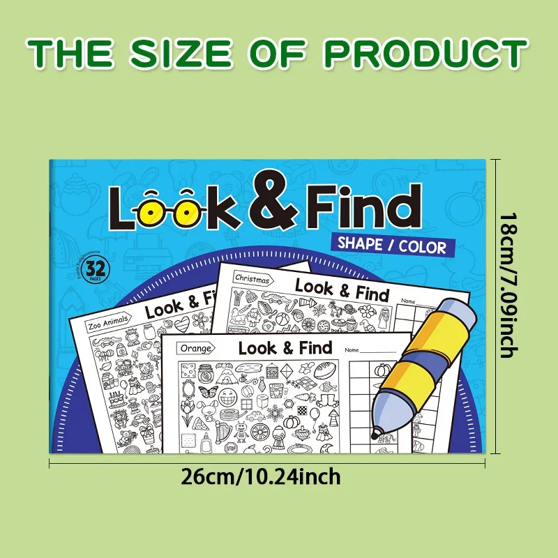Fun Coloring Book Kids Hidden Object Coloring Book Enhance Visual Perception, Focus and Attention, Handwriting Exercise Book