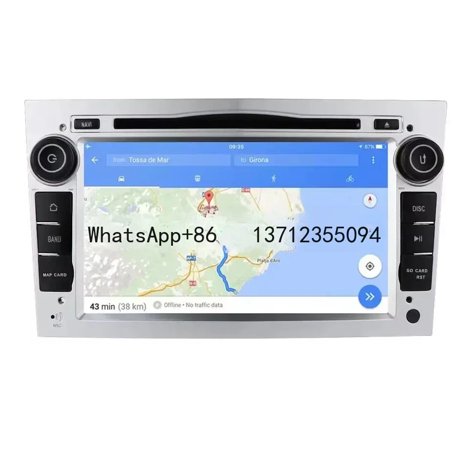 Silver Color  7inch double din Android audio GPS radio car DVD player compatible with OPEL Vectra Corsa C Astra