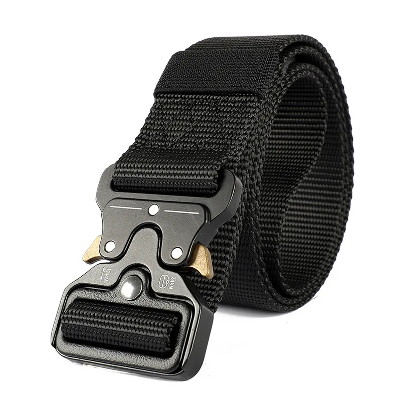 

Genuine Tactical Belt Quick Release Outdoor Military Belt Soft Real Nylon Sports Accessories Men And Women Black Belt