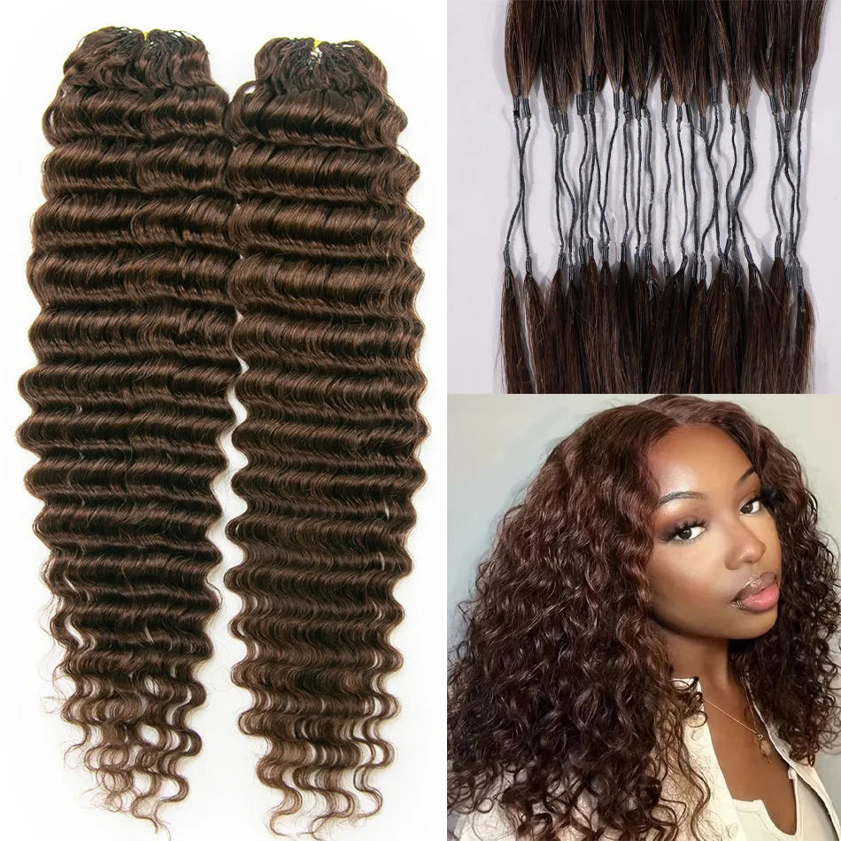 

Наращивание волос Miracle Knots: шоколадно-коричневые пряди Deep Wave Feather Crochet из натуральных волос, предварительно разделенные, без узлов # 4 коричневых косички для плетения крючком