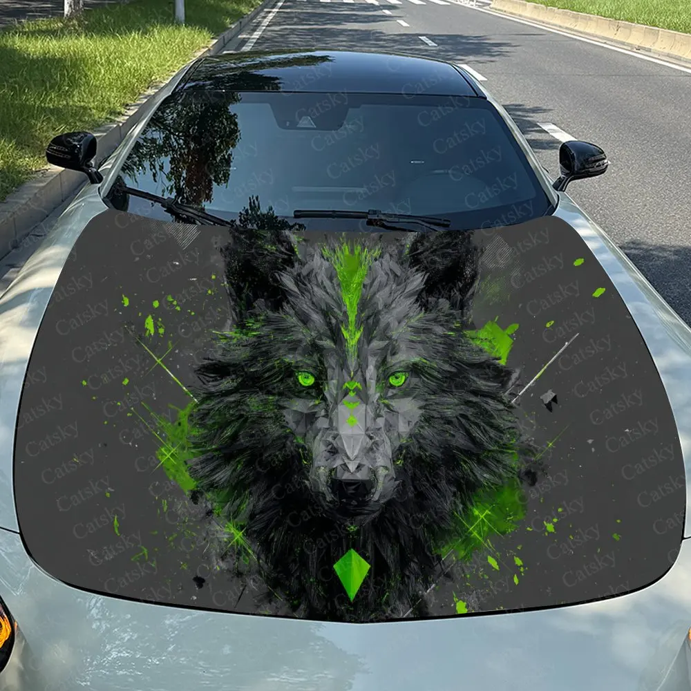 

Виниловая пленка для автомобиля «Остроголовый боевой волк», водонепроницаемая наклейка на капот из ПВХ, самоклеящиеся устойчивые к царапинам наклейки