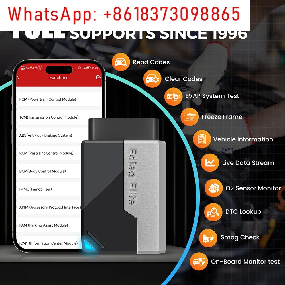 EDIAG Elite Todos los sistemas Herramienta de diagnóstico automotriz 15 Reinicta todos los diagnóstico automotriz 2 Código de escáner Actualización gratuita