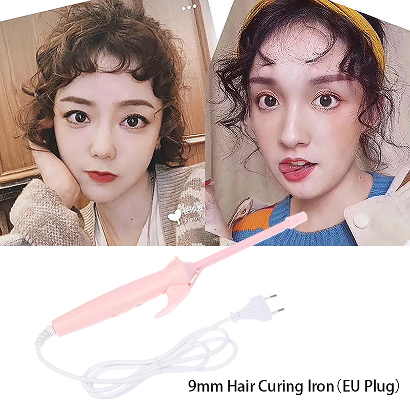 Mini Hair Curling Iron 9mm Curler Wand Professional Curling Tongs Ceramic Electric Salon Styling Tool Small Crimping Iron