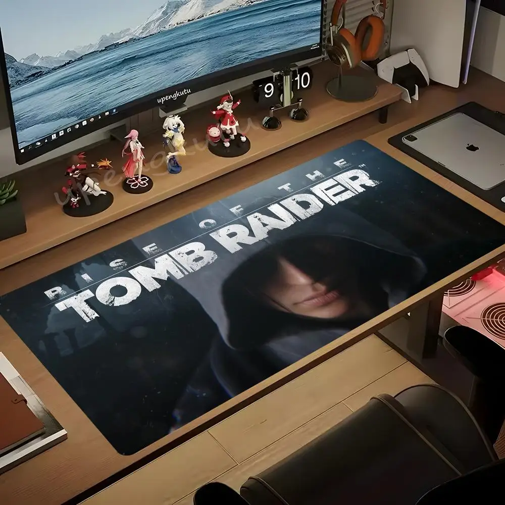 Tomb Raider Lara Croft Pc Decoration Board Gaming Laptops Computer Desks Desktop Accessories Mousepad 900x400 Gamer Rug Hot Pad