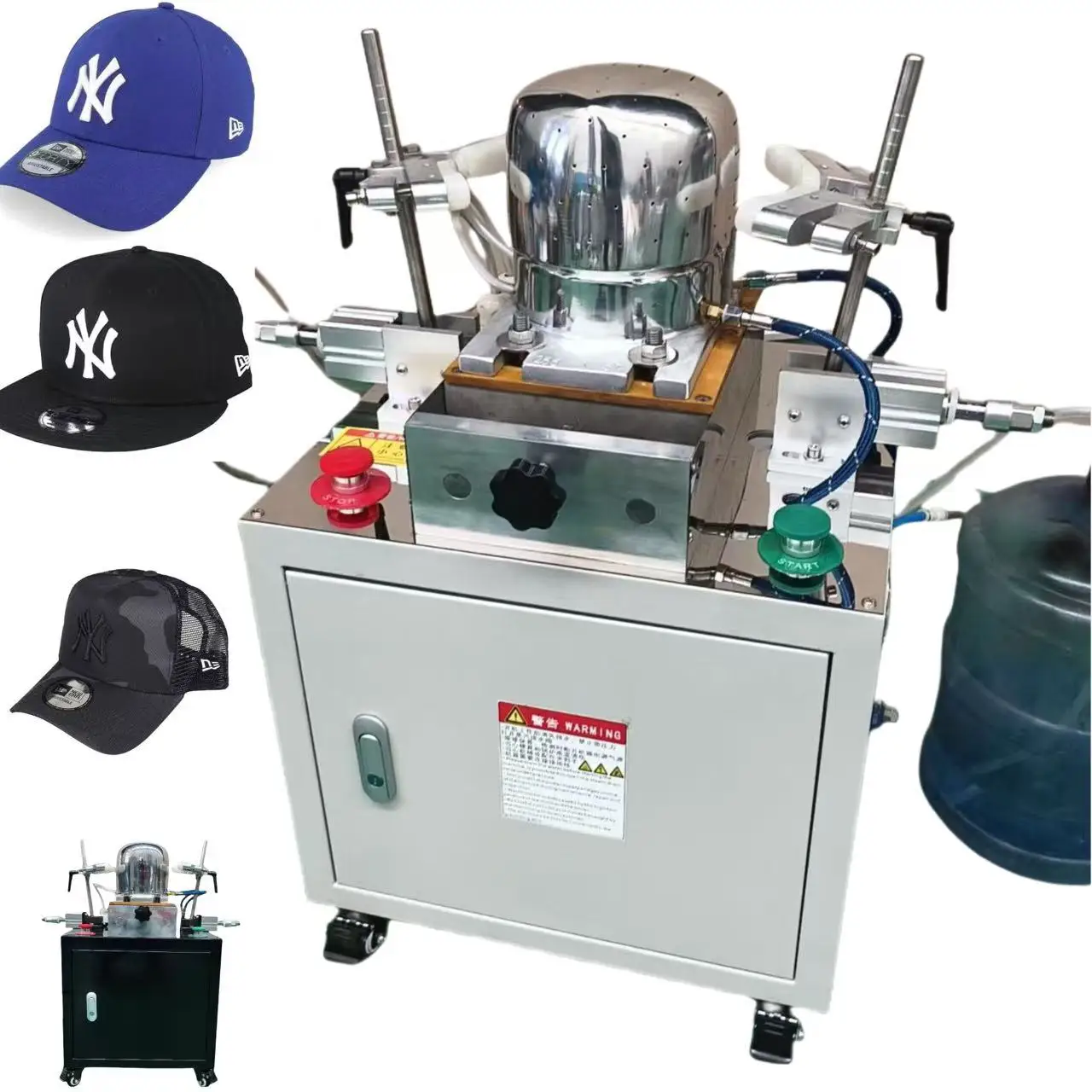 

New Single Head Mini Cap Ironing Machine Automatic Small Type Baseball Hat Ironing Equipment with Engine Core Condition New