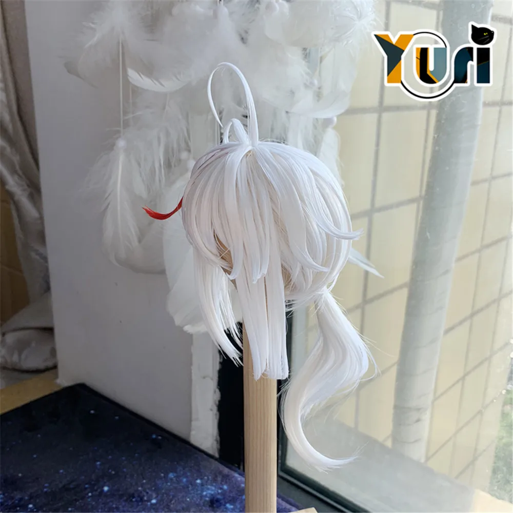 BJD Doll Use Game Genshin Impact Kaedehara Kazuha White Red Wig Cosplay 1/3 1/4 1/6 BJD Wig Hair Handmade Anime Gift C