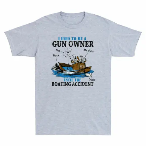 

I Used To Be A Gun Owner Until The Boating Accident Humor Vintage Men's T-Shirt