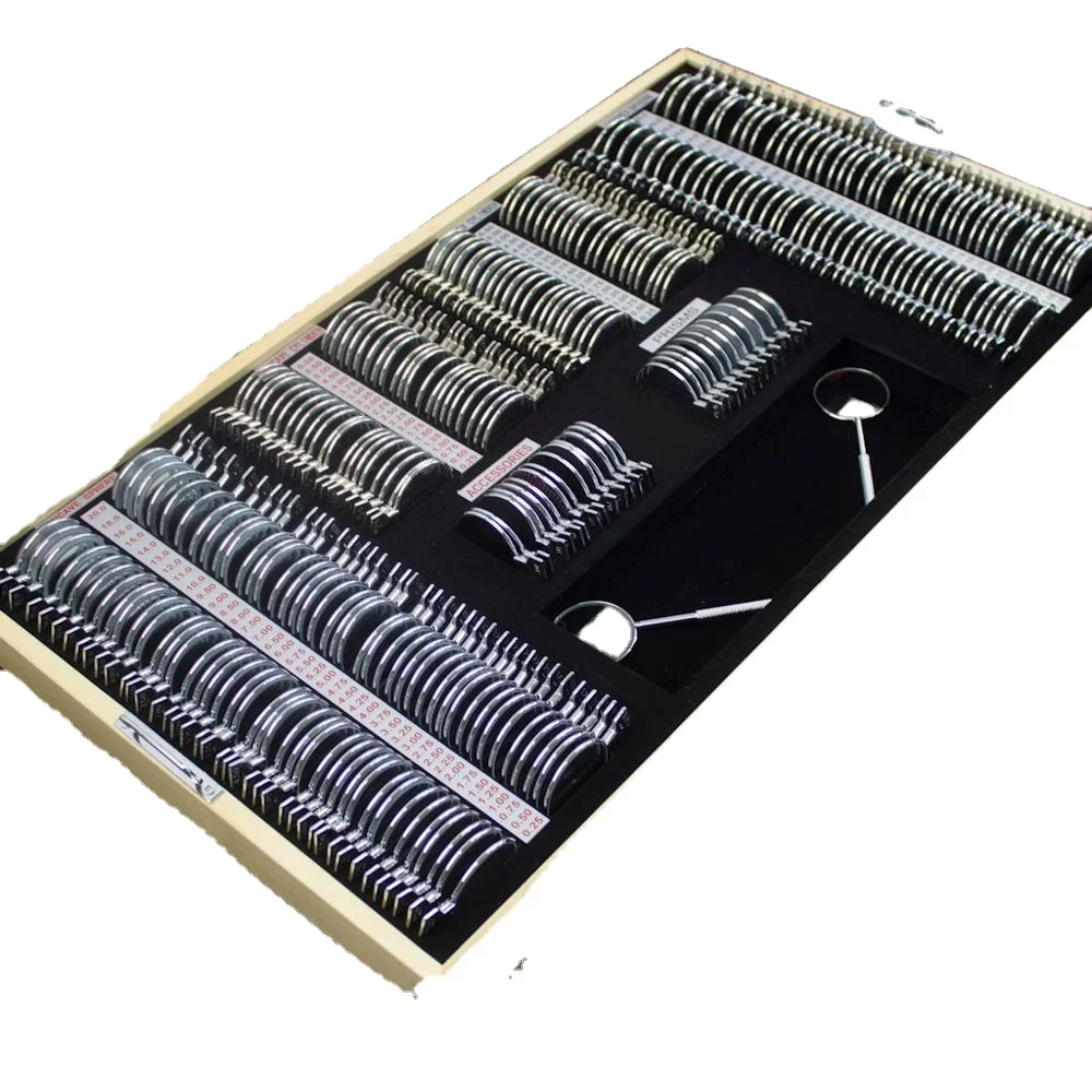 

Optometry Testing Box Optical Equipment Optometric Metal Rim Trial Lens Set