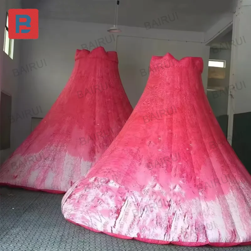 

Wedding inflatable volcano pink romantic scene for tourist and couples shooting prop cartoon air model factory sales directly