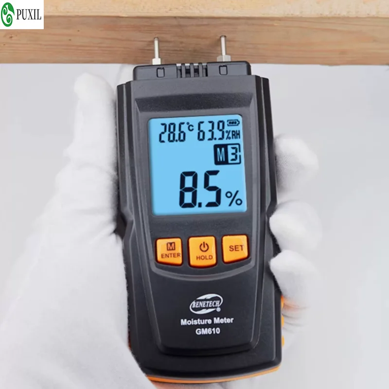 Digital LCD display wood moisture meter humidity tester portable wood moisture meter GM605