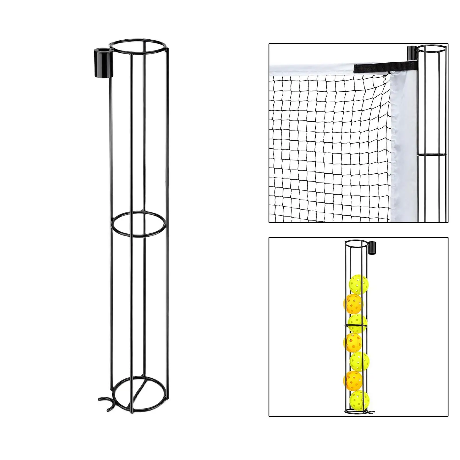 Suporte de bola de pickleball Rack de armazenamento de pickleball para prática interna e externa