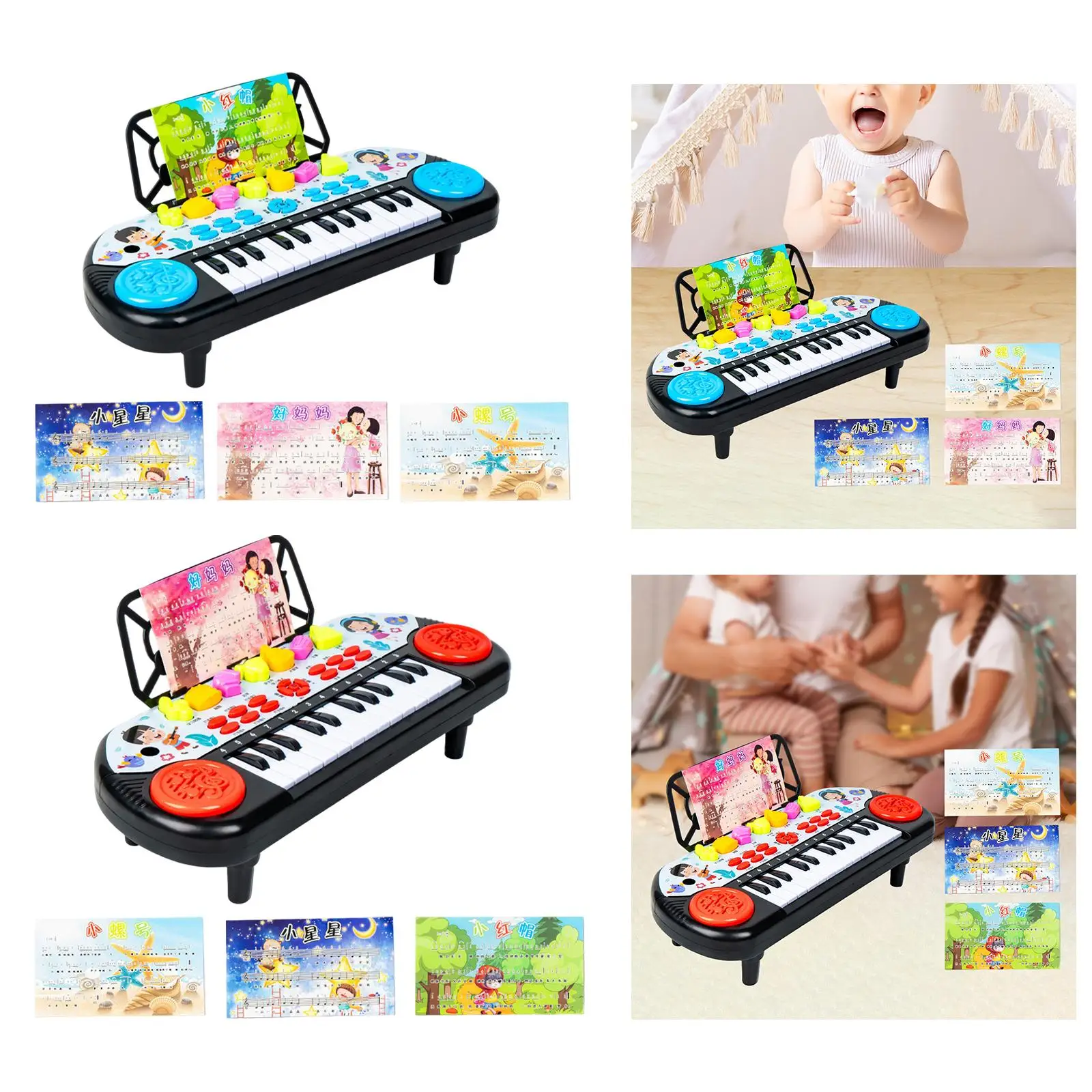 Beginner Piano Keyboard for Toddlers with 25 Music Melodies and 2 Stories Educational Toy Gift for Little Girls