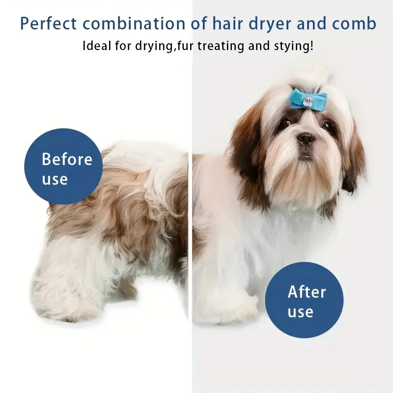 Dog Water Blower Hair Pulling Blowing Wind Modeling 3 In 1 Artifact Dog Hair Pulling Machine Hair Dryer Teddy Hair Comb Beauty