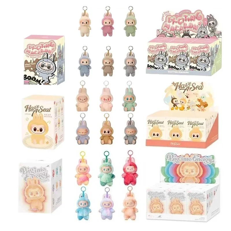 

High Quality Kawaii Monster Labubu 3 0 Blind Box Series PVC Labubu Macaron Pendant Doll Keychain Birthday Gift