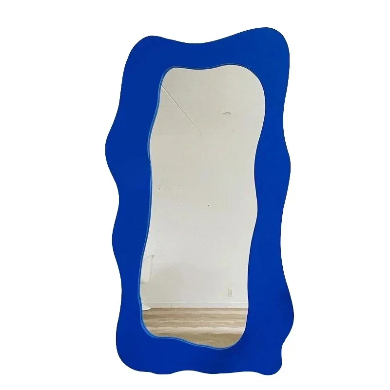 

Cloakroom irregular mirror special-shaped full-length mirror ins style home bedroom wall-mounted floor mirror