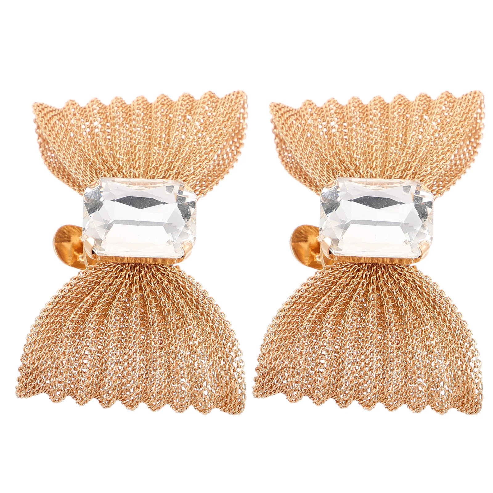 

2 Pcs Rhinestone Butterfly Shoe Buckle Clip Embellishments Bow Tie Shaped Footwear Rhinestones