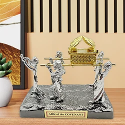 Metallo Holy Ark of The Covenant scultura robusta multiuso in miniatura Covenant Statue Sculpture Tabletop Decor