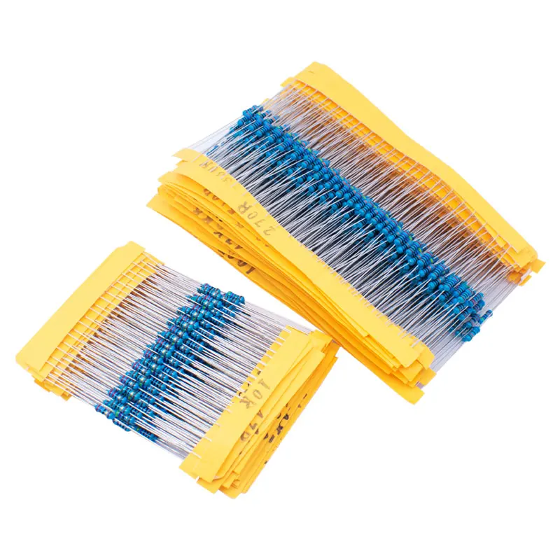 WieshammKit-Résistance à film métallique, 100R, 1K, 47K, 10K, 300 K, 4K7, 30 types chaque valeur, 1 W, 4W, 02/10/2018, 600, 1% pièces par ensemble