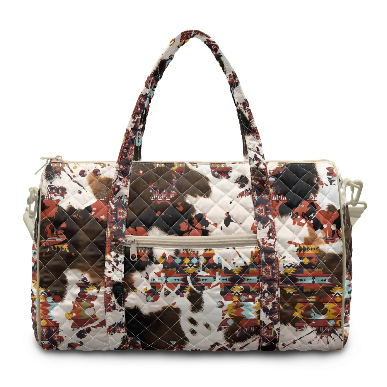 Coloranimal Cowhide Print Large Capacity Travel Tote Bags for Women Lightweight Gym Tote 2026 New