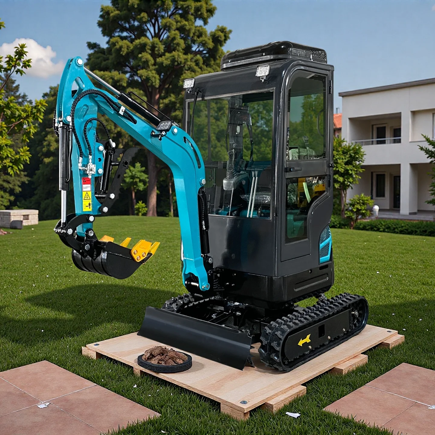 حفارة صغيرة ساخنة 1.2 طن حفار مجنزرة تصميم مدمج مخصص للري الهندسي على نطاق صغير #4