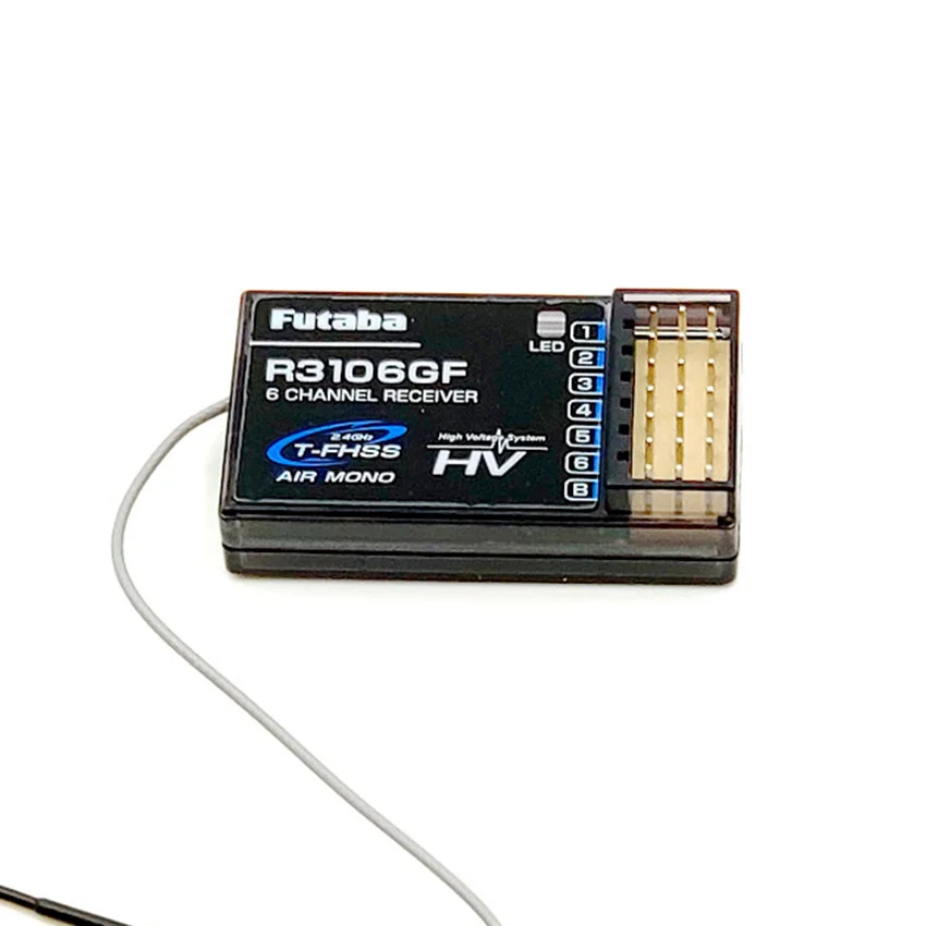 Futaba R3106GF 2.4GHz 6-Channels T-FHSS High Voltage Receiver For Fixed-Wing Drone / Rc Helicopter / Rc Model Accessories.