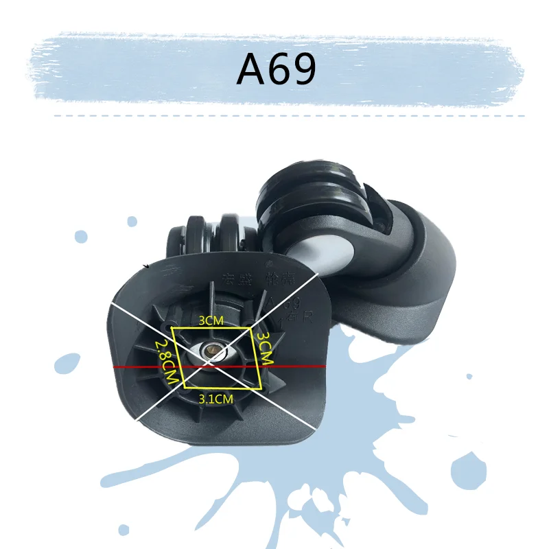 For HONG SHENG A69 Airplane Wheel Luggage Accessories 360 Degree Swivel Universal Wheel Silent and Wear Resistant Replacement