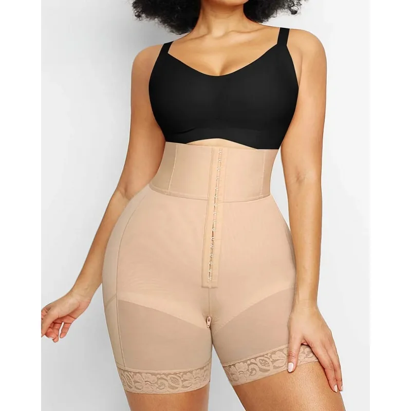 

3 Boned Sculpt High Waist Booty Shorts Perfect Hip Ratio Original Colombian Girdles Butt Lifter Shaper With Zippers