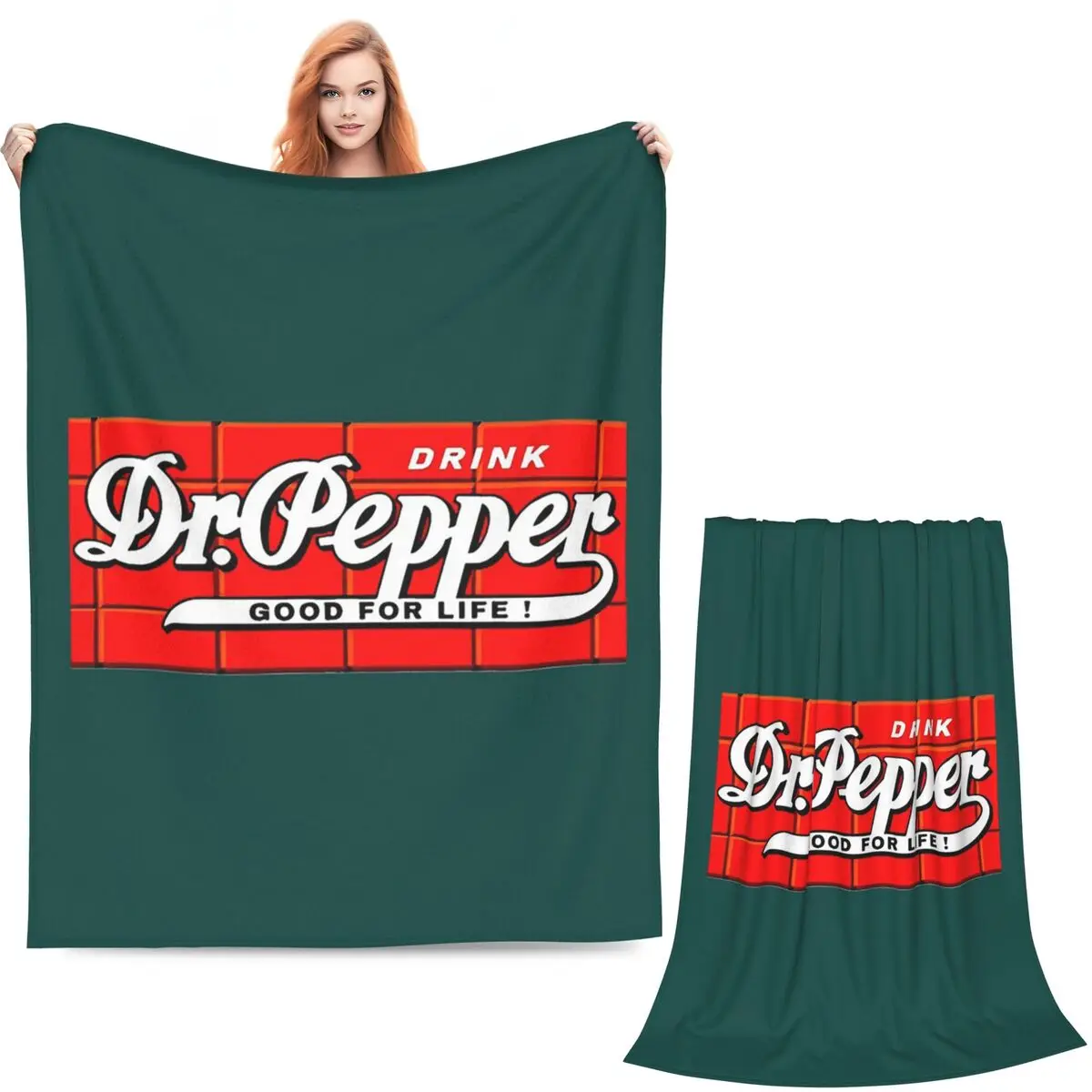 Dr Pepper Good For Life Blanket Soft Warm Flannel Throw Blanket Plush for Bed Living room Picnic Travel Home Sofa