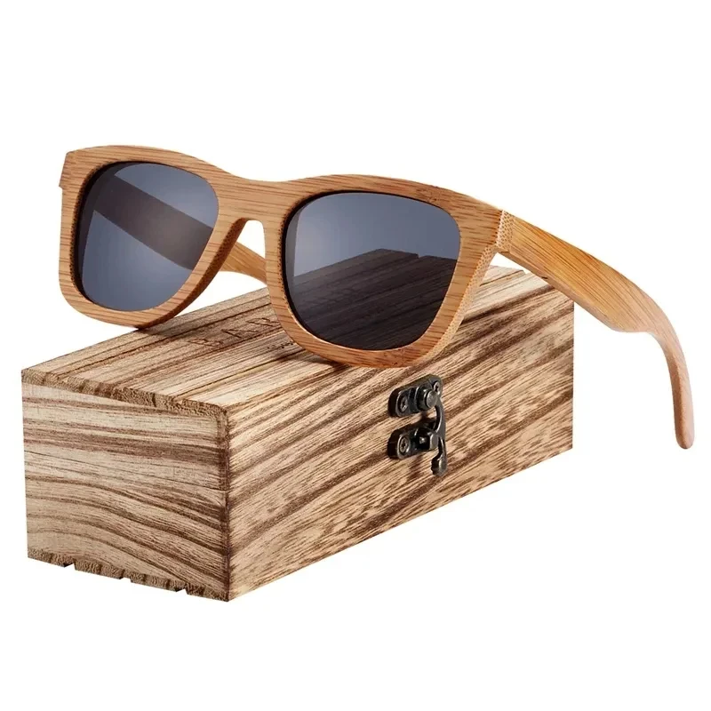 

Retro Bamboo Sunglasses for Women Wooden Glasses Fashion Men Square Eyewear Shades UV Protection Eyeglasses Brand Designer