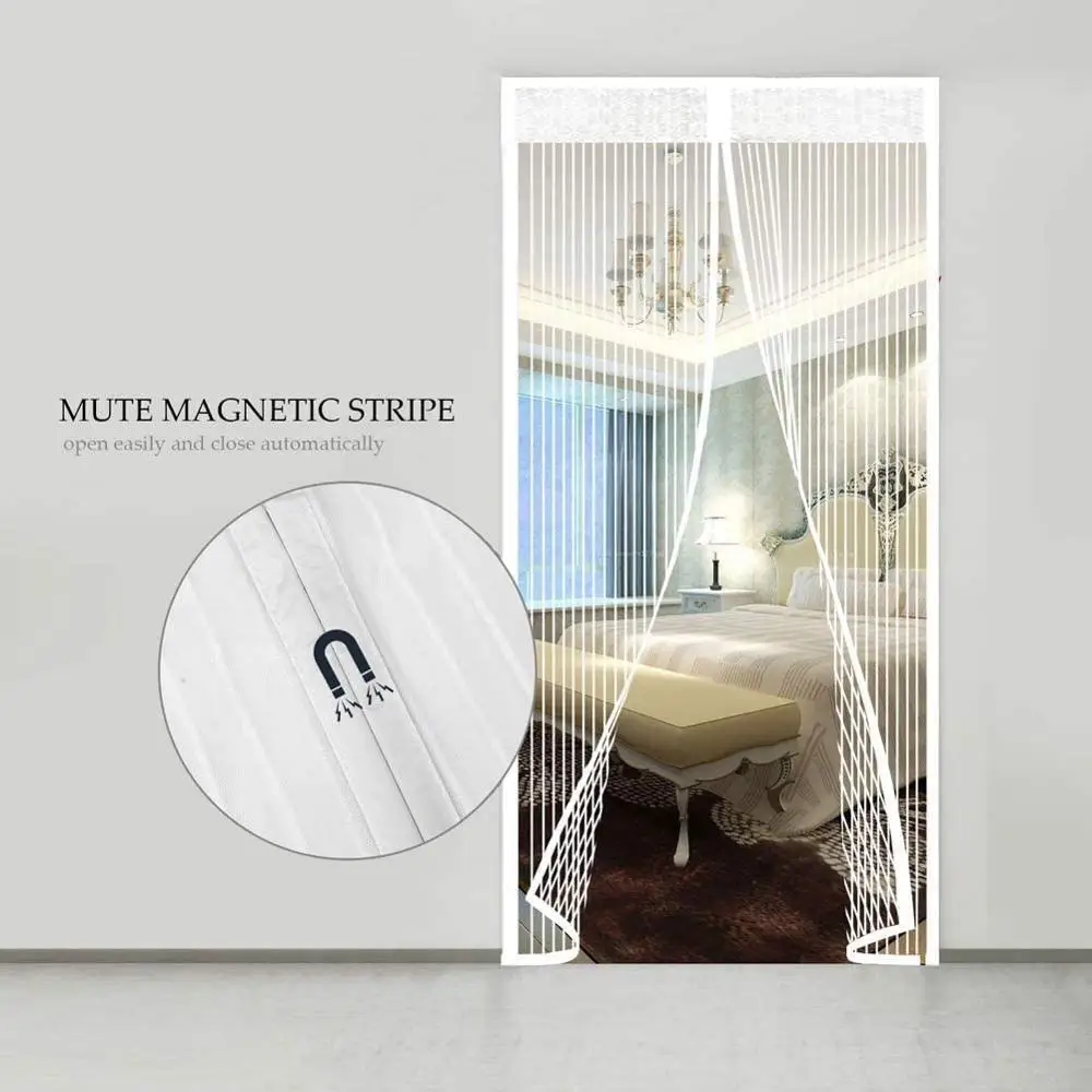 120 x 210cm/120 x 250cm/140 x 240cm Large size Summer Anti Mosquito Insect Fly Bug Curtains Magnetic Net Mesh Door Screen