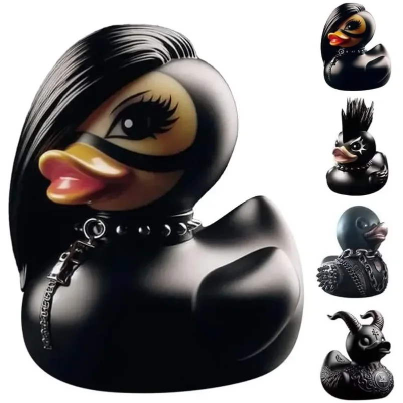 Whimsy Goth Duck Decor, Punk Duck Goth Duck - Garage Kits,Unique Gothic Gifts & Collectibles
