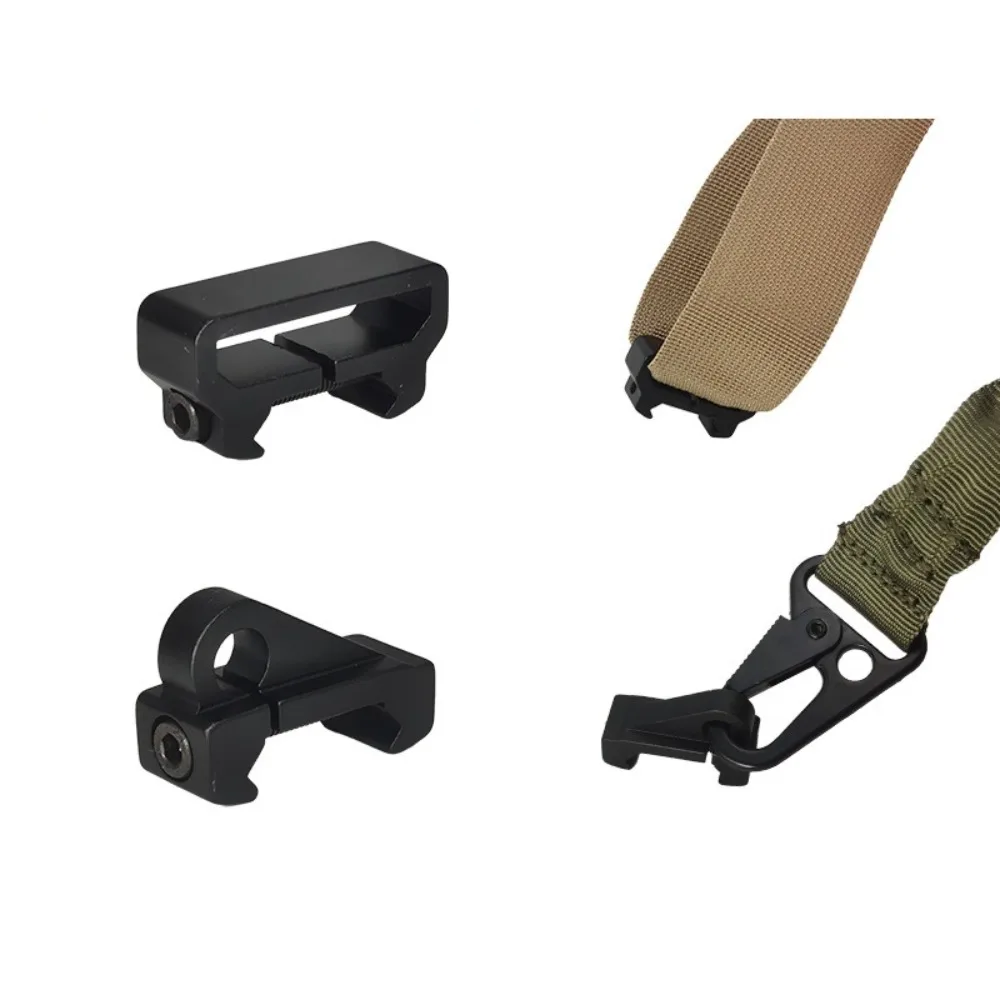 

Tactical Strap Buckle Single Double Point Guide Rail Metal Buckle Task Rope QD Military Fan