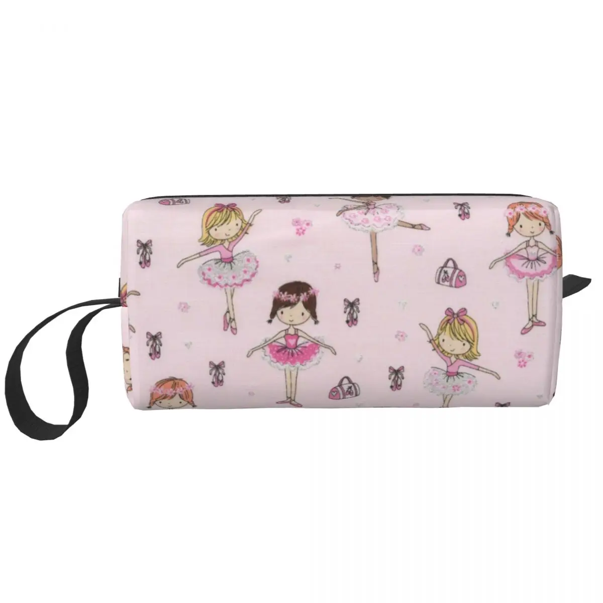 Custom Ballet Art Travel Cosmetic Bag Women Ballerina Dancer Toiletry Makeup Organizer Lady Beauty Storage Dopp Kit