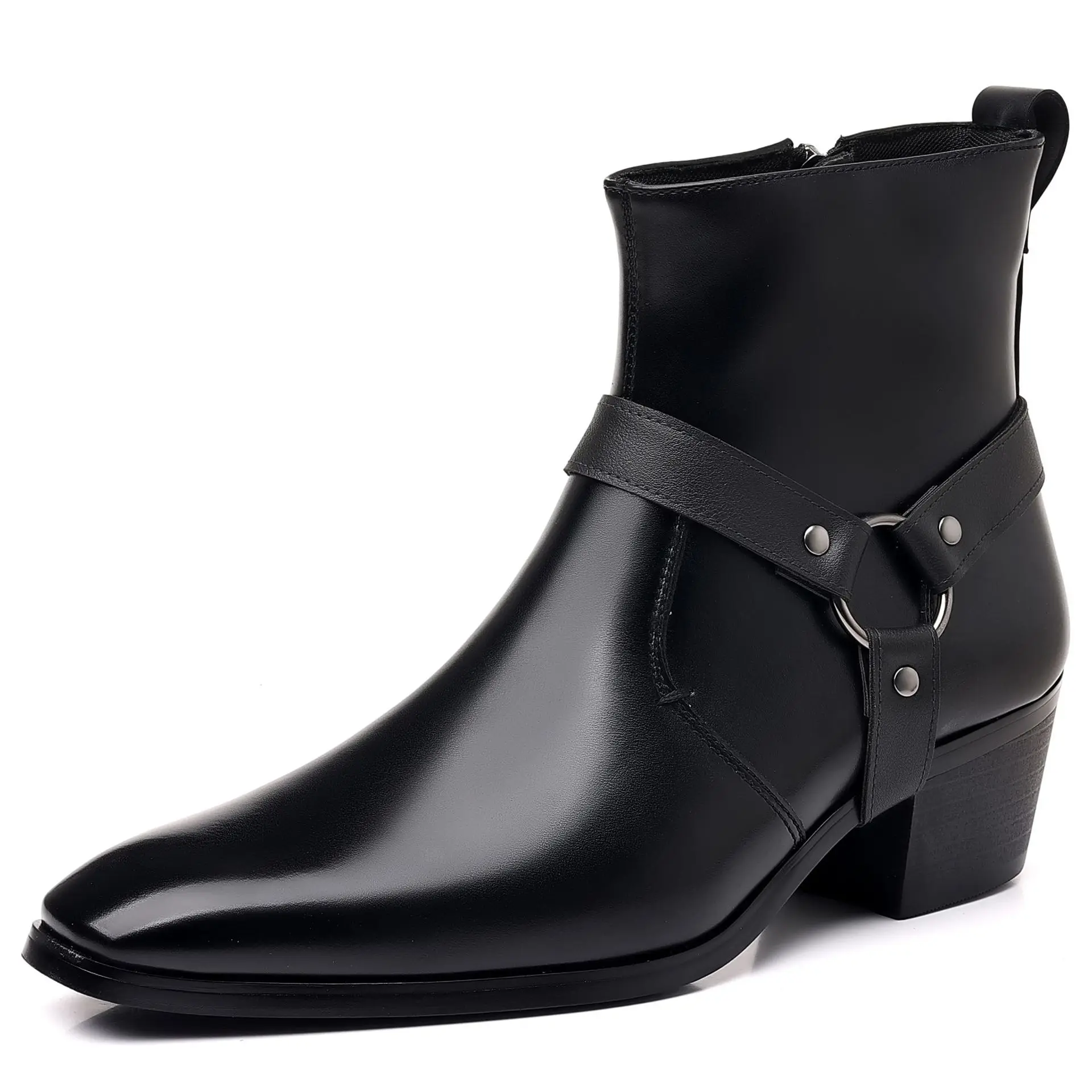 

Men's Boots Fashion Designer Chelsea Boots Luxury High Quality Men Cowboy Boots 2026 Zip Wedding Office Dress Shoes Male